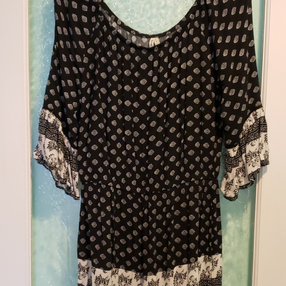 Black and white romper
